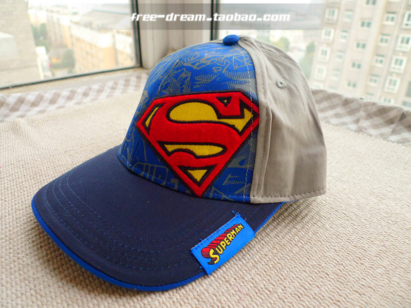 Foreign trade monotonics W Superman hat Cap Baseball Cap Duck Tongue Cap Boy Hat Teen Girl Sun Hat Girl Hat Girl Hat