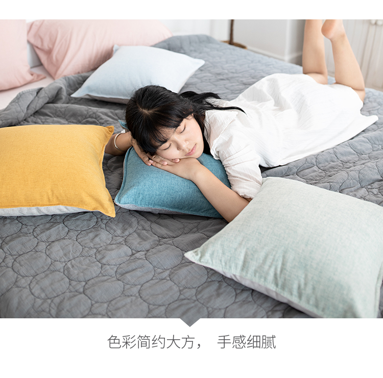 Bắc Âu cotton và lanh đơn giản rắn màu vàng gối đệm chanh vàng xanh sofa phòng khách gối tựa lưng giường - Trở lại đệm / Bolsters gối tựa lưng sofa
