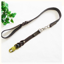 Quality genuine leather traction rope dog rope large canine German shepherds wool Labrador dog chain big dog chain 