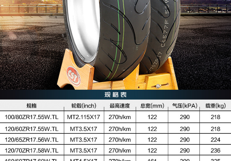 Lốp xe chân không nóng chảy 120 / 70zr17 của hãng Trịnhxin - Lốp xe máy lốp xe máy airblade irc
