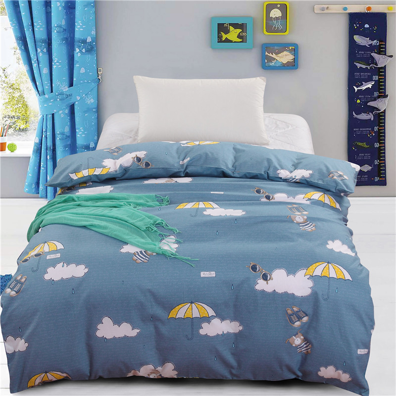 Tùy chỉnh cotton trẻ em phim hoạt hình quilt cover mảnh duy nhất cotton bé mẫu giáo con đơn quilt cover 1.2 m1.5 m