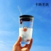 Net red baby sippy cup nữ sinh viên Hàn Quốc phiên bản cốc thủy tinh vảy thủy tinh với rơm đo cốc hộ gia đình sáng tạo hoạt hình - Tách