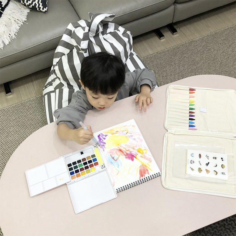Tùy chỉnh INS gió Trẻ em bàn chải túi lưu trữ túi Crayon túi lưu trữ văn phòng phẩm túi đa chức năng bàn chải túi - Túi bé / Ba lô / Hành lý vali trẻ em