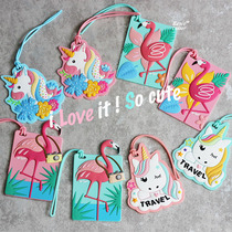 Japan Silica Gel Unicorn Unicorn Fire Birds Luggage Suitcase Chand-card Creative Consignment Check-in for South Korea