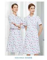 Nightingales new short-sleeved nurses clothing oral dental clinic doctors work clothes female small flower moon sister-in-law care