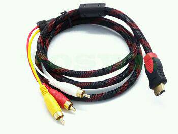 HDMI to AV line HDMI to 3RCA network set-top box to high-definition conversion line red yellow white AV line video line