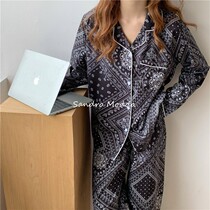 Sandro Modda extras in pyjamas womens style retro ins casual long sleeves luxurious two sets of home clothes