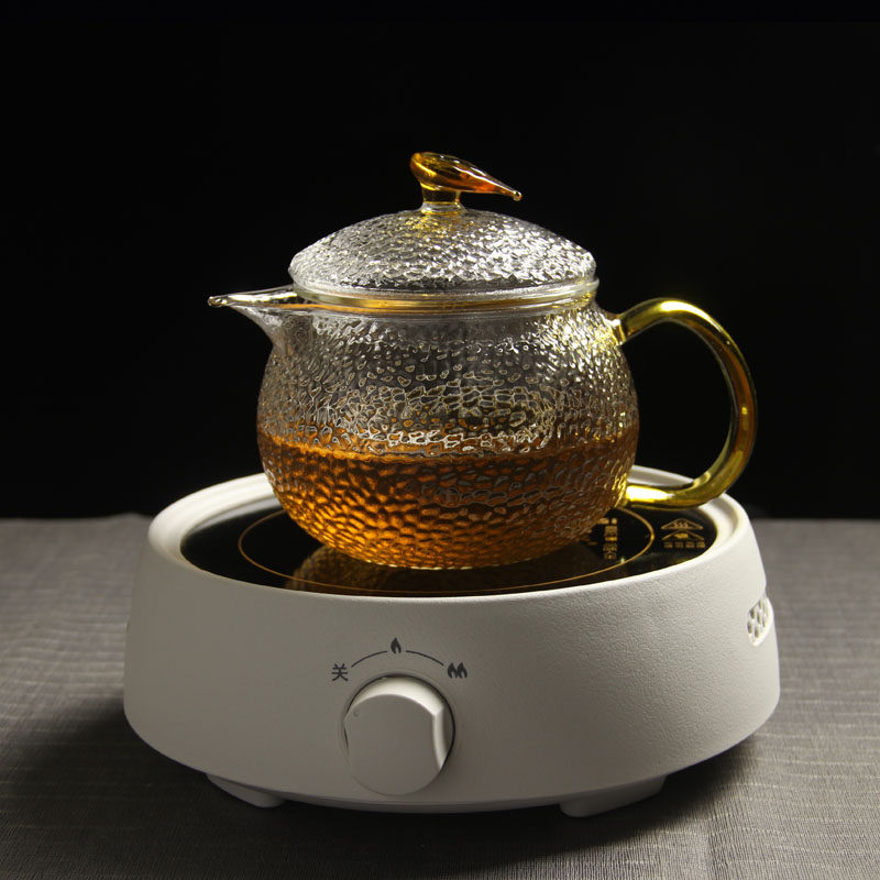 Open water cooking tea glass pot high temperature resistant tea black crystal stove with boiling kettle can heat flower teapot straight hot water kettle