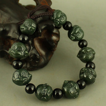 One Price Natural Xinjiang Hetian Jade Jade Jinggong carved bracelet good time to send certificate