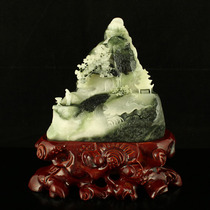 One-mouth price natural Nanyang unique mountain jade 4 catty and heavy pendulum to pleasing the certificate