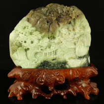 One-mouth price natural Nanyang unique mountain jade Seiko sculptures 4 catties of heavy pendulum pieces Cloud-scale monthly delivery certificate