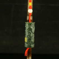 One price natural Xinjiang Hetian Jade Qingyu Seiko carved waist pendant Fushou Ruyi send certificate