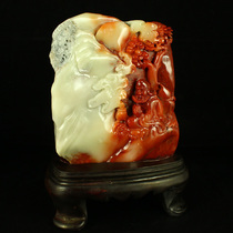 A price boutique engraving natural Fujian Shoushan stone pendulum piece Damo progenitor send certificate 