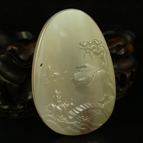 One-mouth price natural purple green agate Seiko sculpted pasture pendants Pendant Pendant certificate