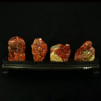 One-mouth price natural Fujian Shoushan stone hibiscus stone jade ware pendulum pieces spring and summer autumn and winter sending certificates 