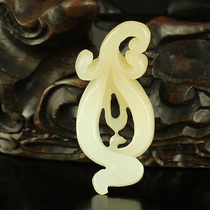 A price of natural Xinjiang and Tian jade pendant pendant jade orchid 