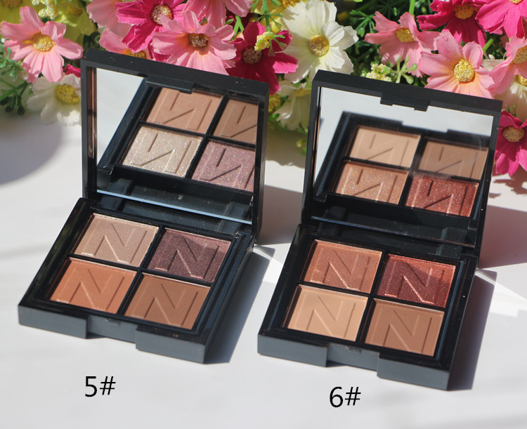 NOVO bốn màu phấn mắt mờ trang điểm nude người mới bắt đầu Hàn Quốc phân rã thành phố bốn màu phấn mắt trang điểm kinh tởm màu đất - Bóng mắt phấn mắt kim tuyến