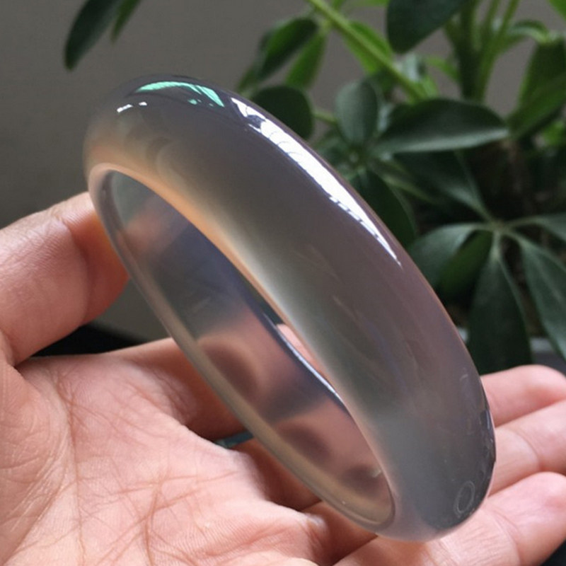 Natural jade bracelet ice seed Brazil ash jade medullary jade bracelet child girl Manau Wangfu young round clause-Taobao