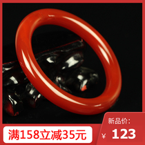 Natural jade bracelet Brazilian red agate bracelet female round thin strip girl Red Wangfu true jade bracelet