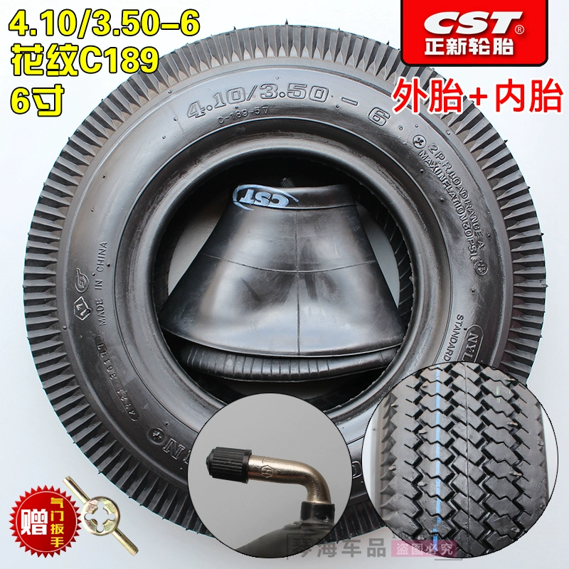 Lốp xe Zhengxin 4.10/3.50-6 xe điện 410/350-6/4.50-6/4.00-6 lốp ngoài ống hút chân không bên trong