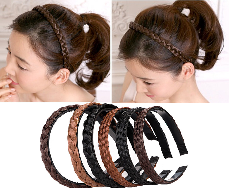 Wig Hair Stirrup Korea Ornament Hemp Flower Braid With Teeth Non-slip Hair Stirrup Press Hair Wide Side Head Stir-card Adult Woman-Taobao