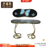 Итальянский легкий роскошь все -тока для ручной работы с керамической синей бабочкой.