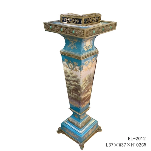 Барретт ретро романтическое озеро синее пейзаж масляная живопись стиль позолоченной