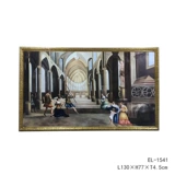 Ретро в европейском стиле полная медная керамическая фарфоровая картина рисовать художественные работы 1,3 метра горизонтальная висящая живопись ландшафтные фигуры могут быть настроены