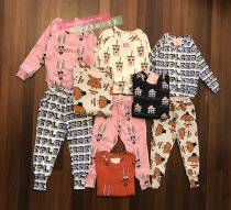 2019 autumn and winter ins bursting with huo the same child cute printed thickened sweatshirt long pants