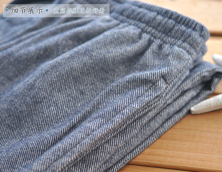 Thêm vải flannel dày cotton twill sanded sọc nam đồ ngủ mùa thu và mùa đông nhà có kích thước lớn quần lót nam