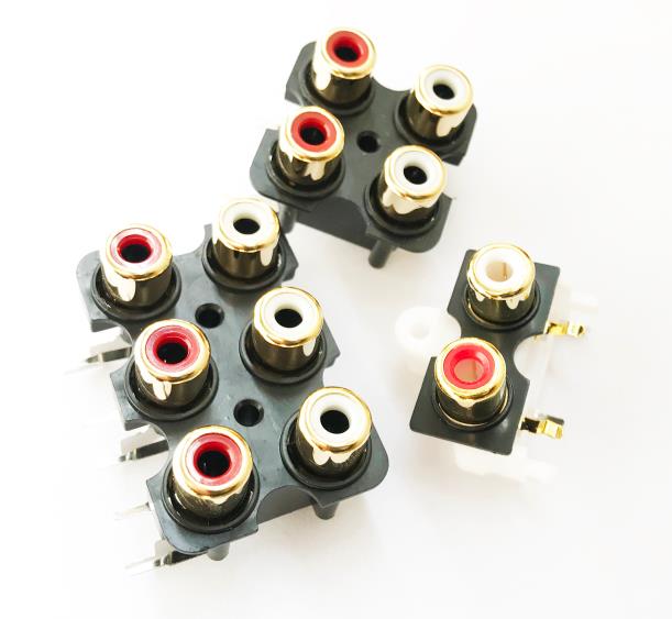 Siamese welded plate RCA input lotus socket, two, four, six optional