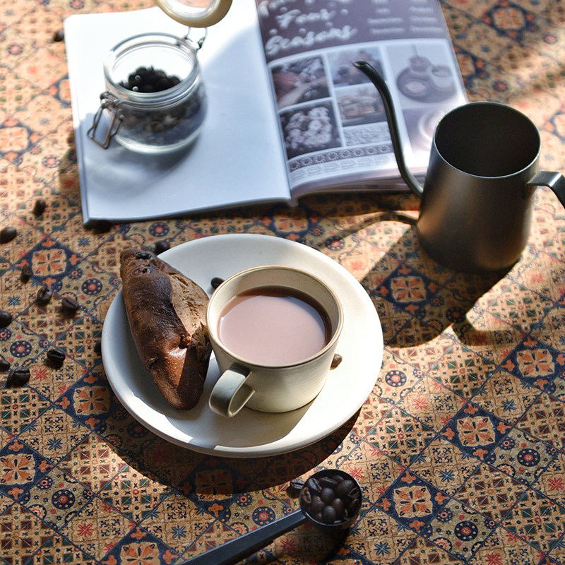 Background cloth Coffee cloth retro nostalgic gourmet photography background cloth in hanging cloth photo background cloth