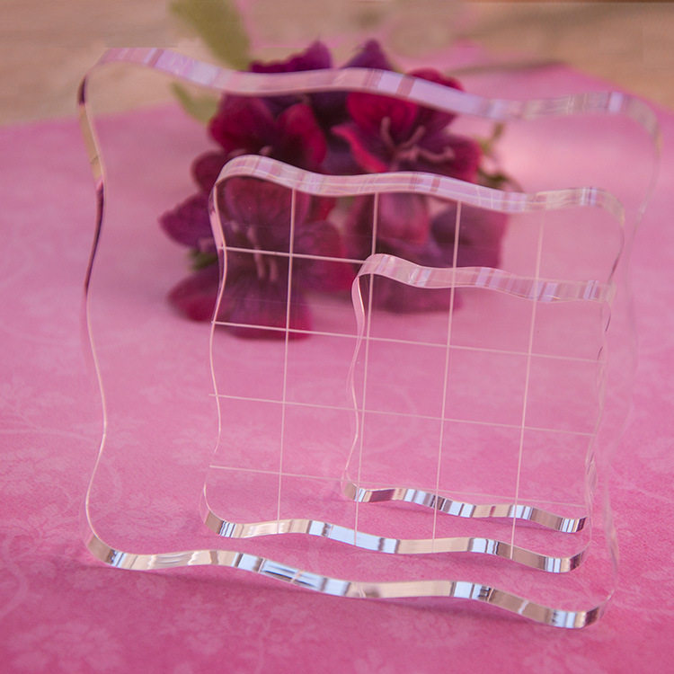 Silicone transparent seal Rubber seal Rubber stamp Color backplane handle Crystal acrylic plate Plexiglass plate