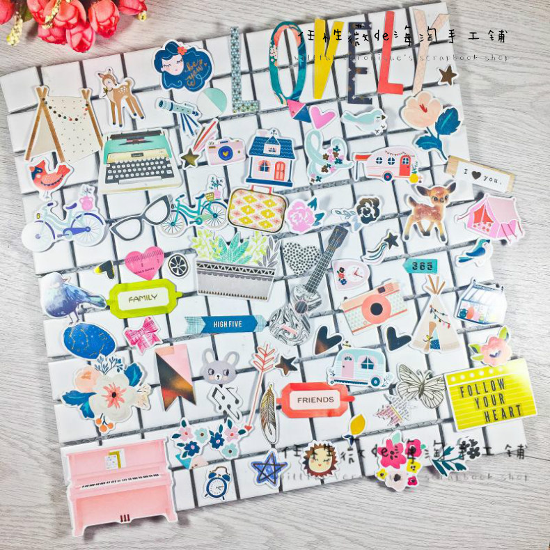 White vegetable price Hand ledger sticker material European and American wind bronzing pre-cut back glue material bag