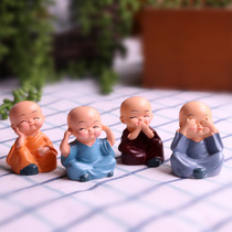 Cute creative little monk Doll Doll model home decoration office desktop doll car decoration