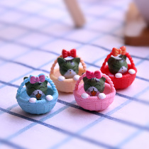 Cute cartoon starter cat ornaments blind box blind bag sweet private cat hand-made model doll cake baking decoration