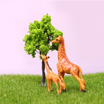 Giraffe doll toy ornaments cute idyllic cartoon doll micro landscape multi-meat potted desktop decorations
