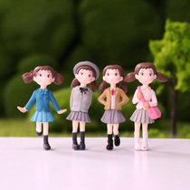 Japanese anime peripheral doll cute cartoon toy doll skirt girl micro landscape fleshy ornaments
