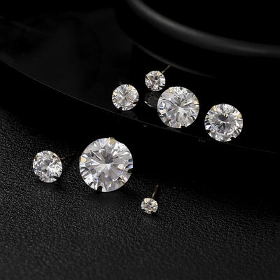14K gold ear studs, elegant and anti-allergy, no need to remove the small drill when sleeping, single ear hole, ear bone, ear studs, simple and small for women 059