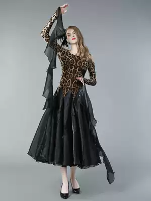 Ole Lan Kwai Fong Modern Dance National Standard Waltz Competition Rafer Balls Set Competition Social Dance BAO WEN dress