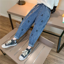 Girls cowboy long pants 2020 new spring and autumn clothes 6 foreign style 7 autumn ten years old autumn father 8 girls 9 radish