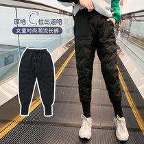 Girls cotton pants wear thickened 6 autumn and winter 7 pants 8 warm 9 children 10 years old middle and big children Girl North plus Velvet