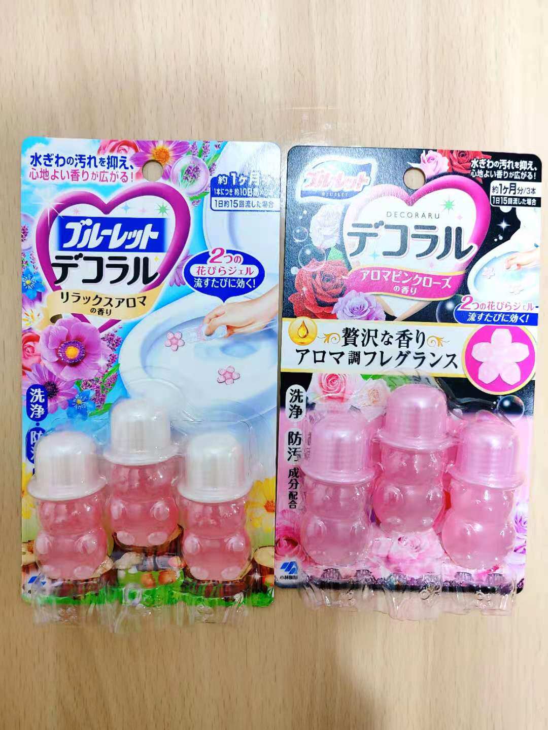 Japan's Kobayashi Pharmaceutical Toilet Flower Gel Powder Room Cleansing Toilet Spirit Deodorant Aromatherapy 3 sticks - Taobao