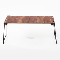 Black Walnuts Wooden Zebra Table Combined Table Outdoor Camping Barbecue Wild Table Folded Black Walnut Wood IGT Table