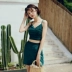 Xiaotao Áo tắm Nữ thời trang Hàn Quốc gợi cảm ngực nhỏ tụ tập váy xẻ ba mảnh áo tắm mùa xuân nóng bỏng 	đồ bơi 2 mảnh short Bộ đồ bơi hai mảnh