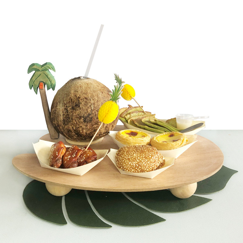 Tray plate coconut tree fruit plate ins tropical Southeast Asia living room restaurant hotel decoration plate