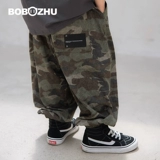 博博猪 Детские камуфляжные штаны, летнее тонкое средство от комаров для мальчиков, детская одежда, оверсайз