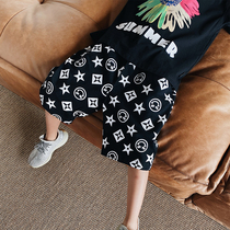 (Seven fold back) Childrens summer clothing shorts new pants CUHK boy Han version boy loose summer 50% pants