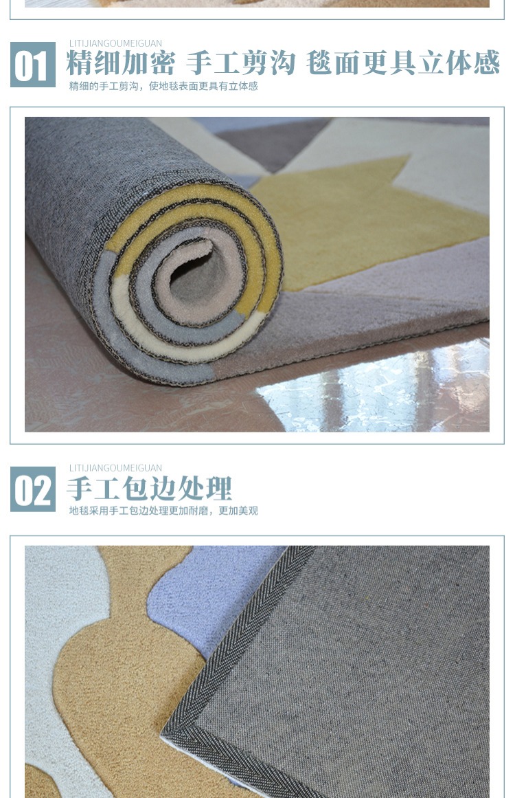 Thời trang Châu Âu Phong cách Mỹ vườn hoa thảm sofa bàn cà phê phòng khách thảm phòng ngủ đầu giường thảm thủ công tùy chỉnh - Thảm thảm trải giường mùa đông