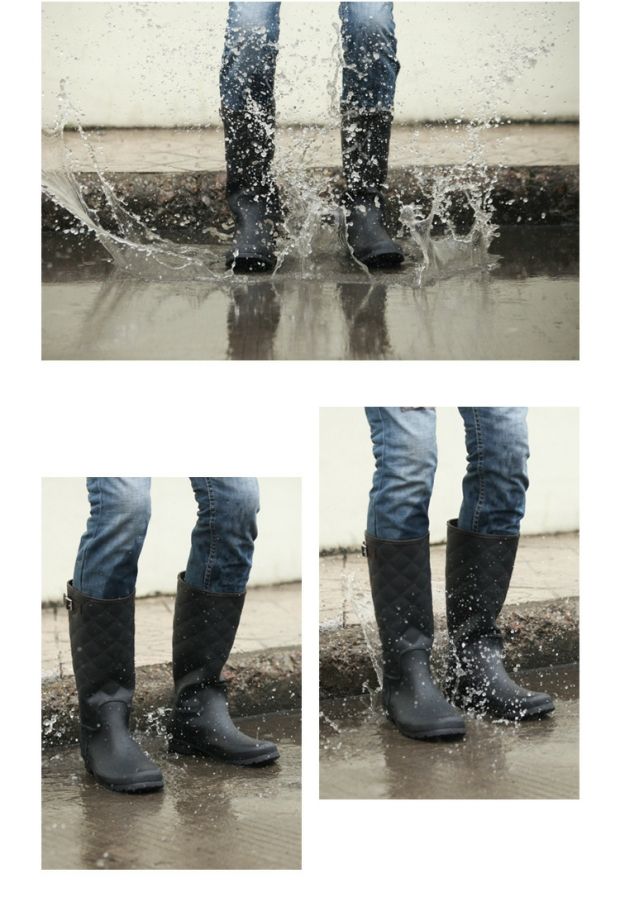 Giày đi mưa nam Joycorn Plus cao ống hình thoi Martin mưa ủng nam giày nước cao su giày cao su overlip giày cao su giày sandal nam chống nước